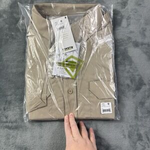 First Tactical Mens Large V2 Tactical Short Sleeve  Khaki Shirt 112007